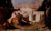 Giovanni Battista Tiepolo, Rinaldo und Armida, Entwurf fur gleichnamiges Munchner Gemalde